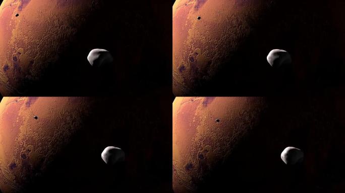 火卫一和火卫二，火星I和火星II，绕火星行星运行