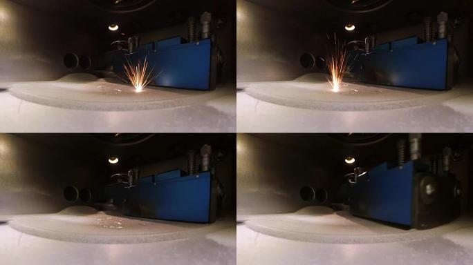 金属激光烧结机。3D打印机打印金属。