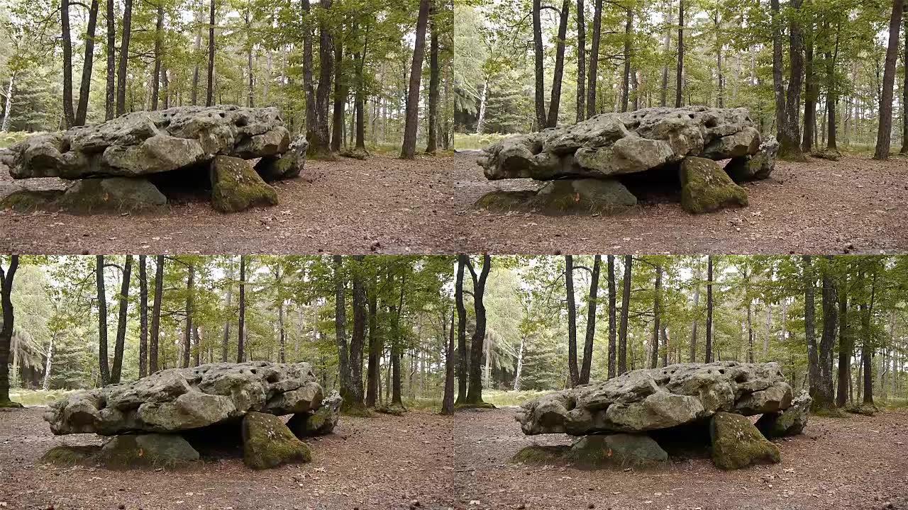 Dolmen La Grosse Pierre，诺曼底的史前石头，潘