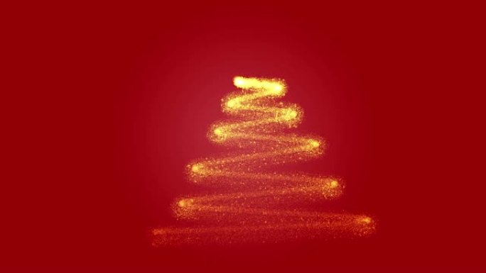 红色背景上的圣诞树。视频H264