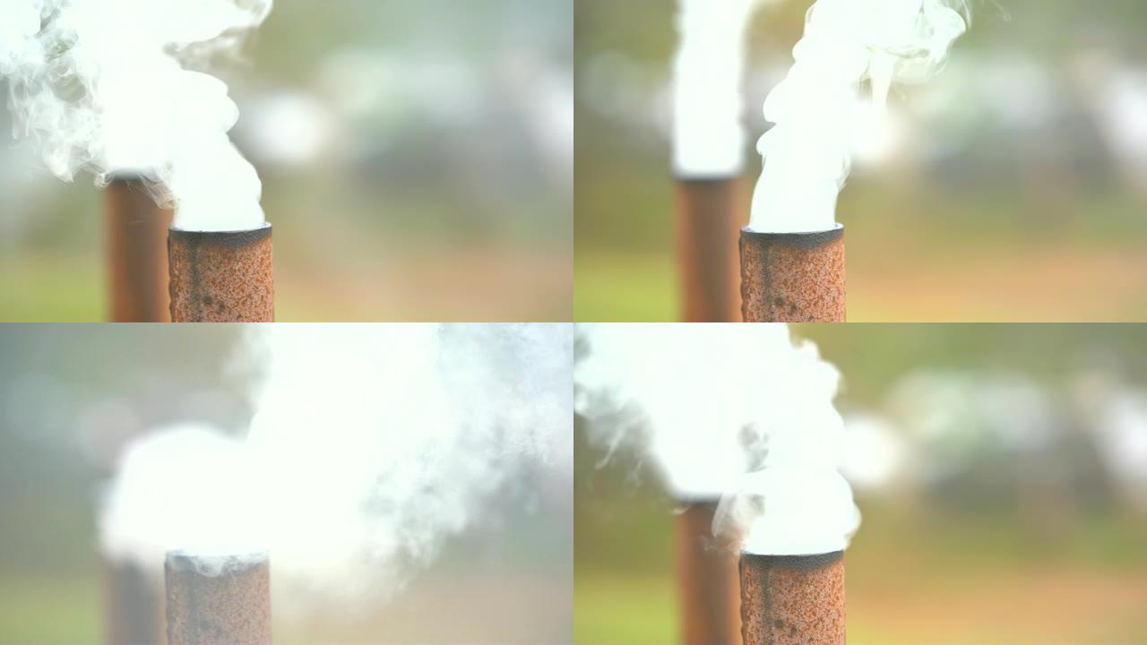 小型工业烟管堆对自然空气污染的影响