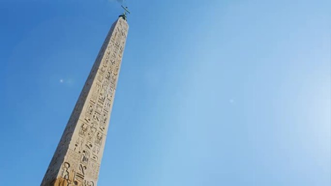 罗马波波洛广场方尖碑周围360度过度下垂