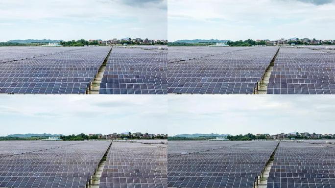 太阳能发电厂的延时摄影