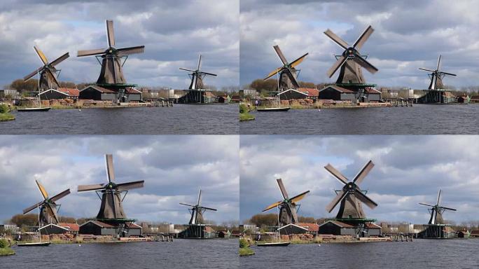 荷兰赞斯山的风车