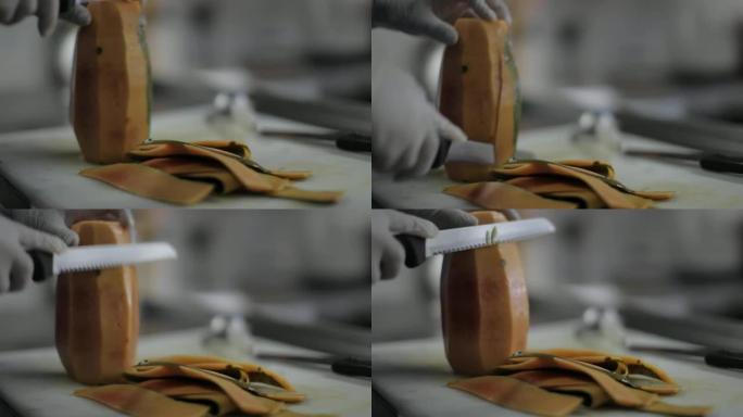 商用厨房食品制备-切割木瓜