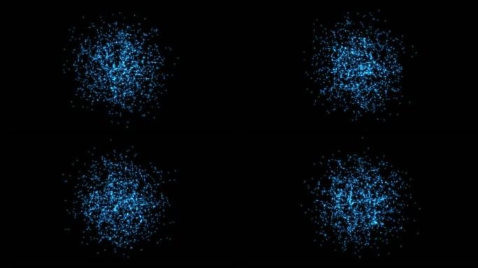 具有动态连接的未来派UI元素。数字连接、人工智能和大数据概念。与阿尔法
