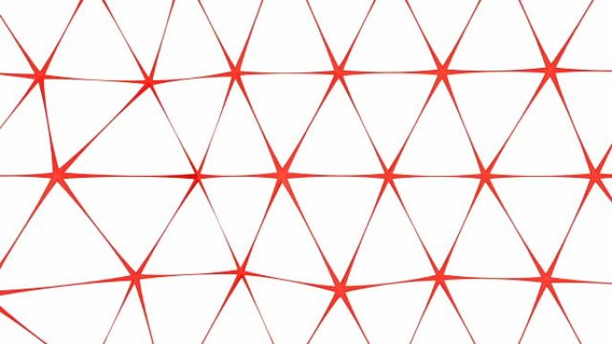 红色网形无缝循环抽象3D渲染动画