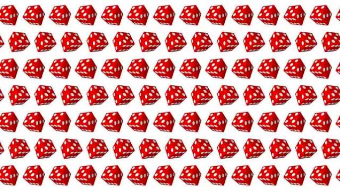 红色骰子立方体赌场赌博白色背景