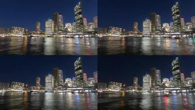 悉尼环形码头的夜间时光倒流