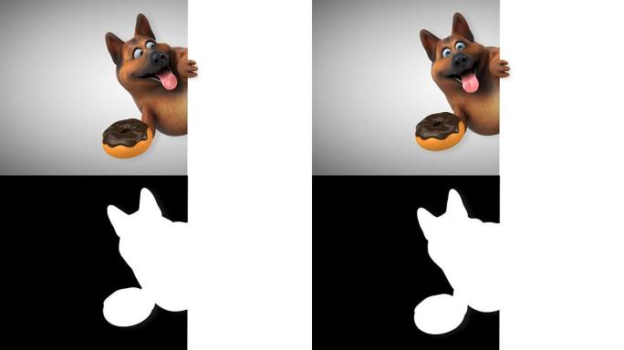 有趣的德国牧羊犬-3D动画
