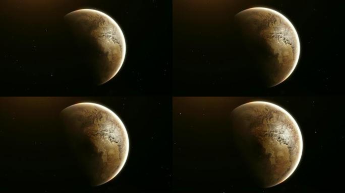 环绕遥远恒星系统运行的系外行星的3D动画
