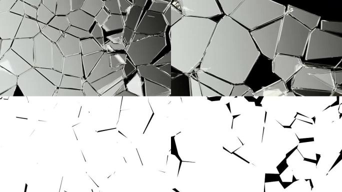 玻璃在慢动作中破碎破碎。阿尔法