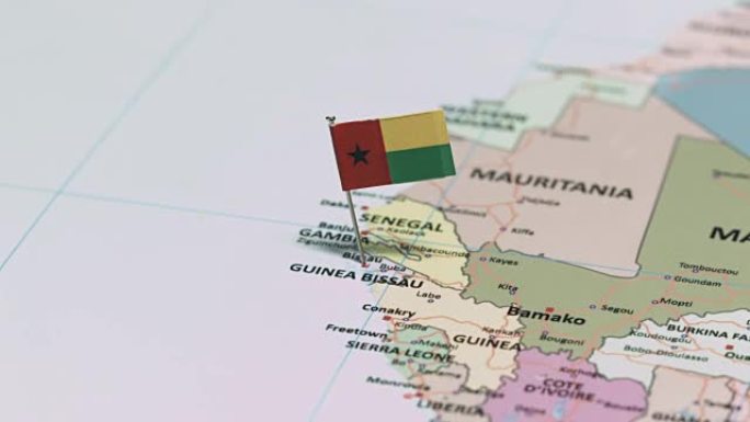 带国旗的几内亚比绍