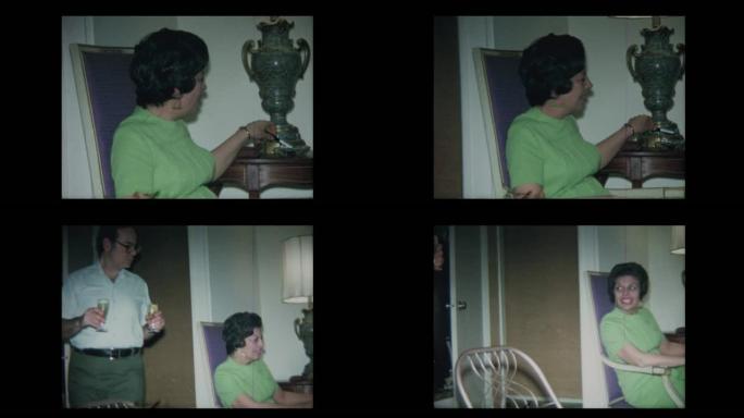 1971漂亮的女人在客厅抽烟