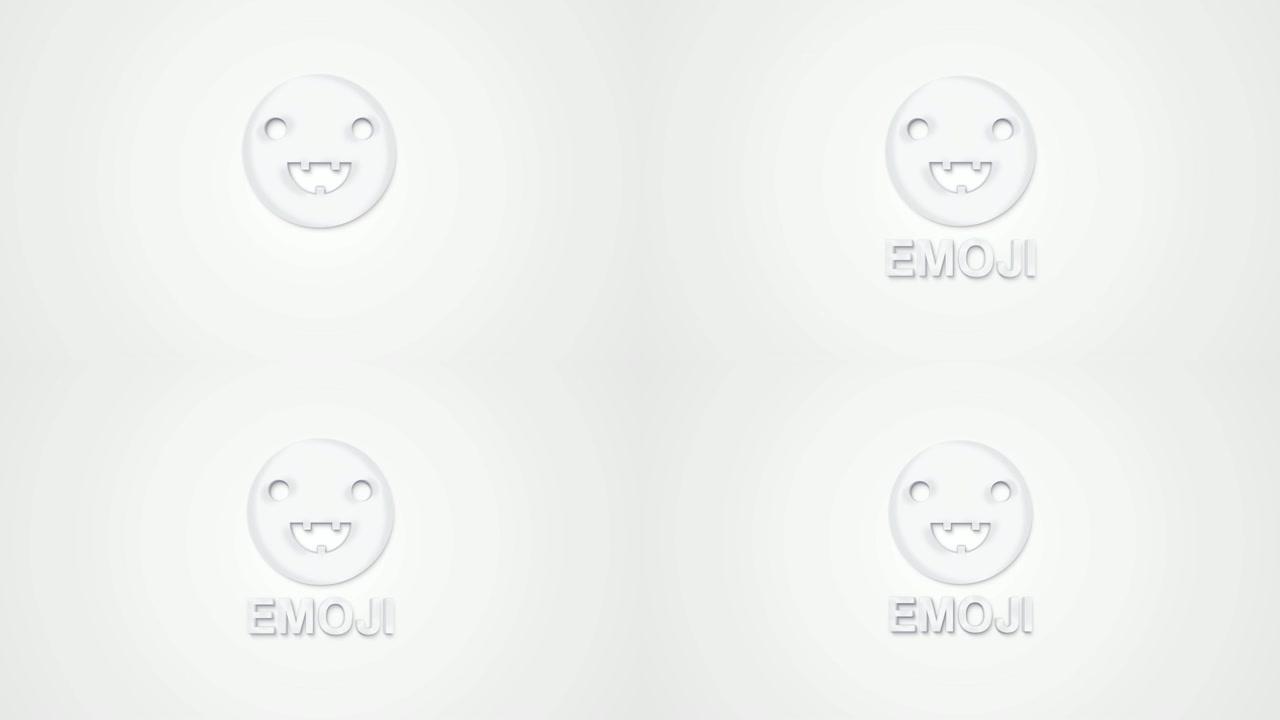 动画白色表情和文字表情符号