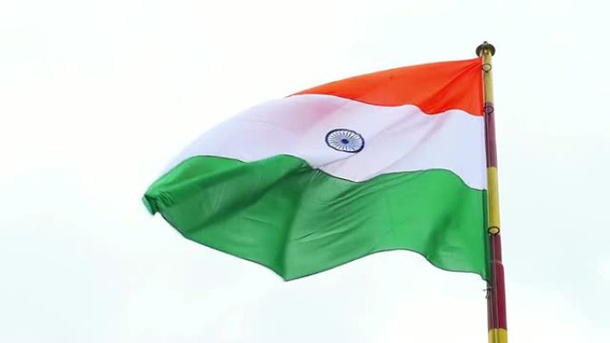 印度国旗高高飘扬
