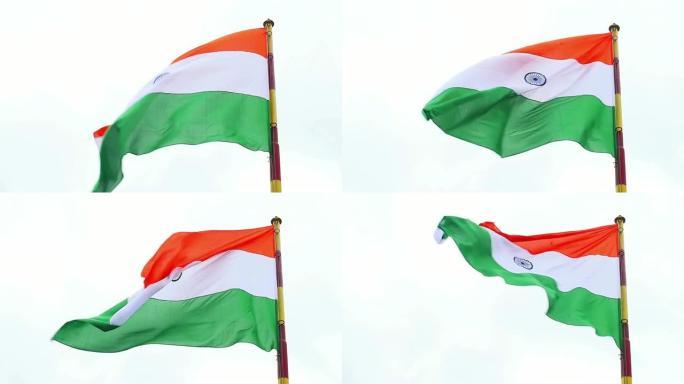 印度国旗高高飘扬