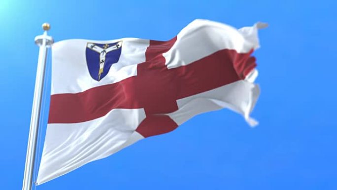英国肯特郡历史悠久的大教堂城市坎特伯雷的旗帜。循环
