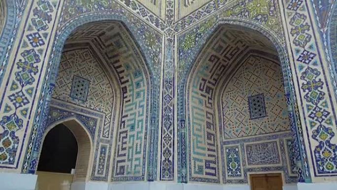 乌兹别克斯坦布哈拉的Madrassa细节。
