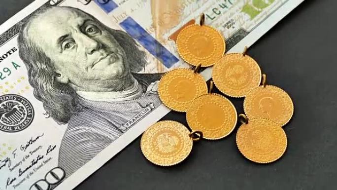 土耳其比特币和100美元。土耳其季度黄金