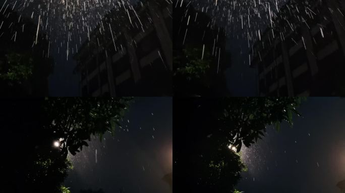 唯美下雨 雨天实拍 雨滴淅淅沥沥