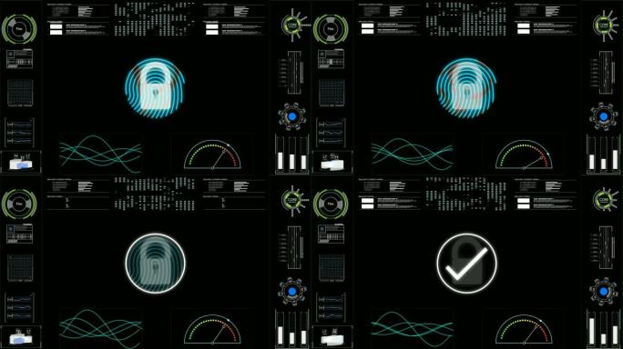 带挂锁的安全概念平视显示器