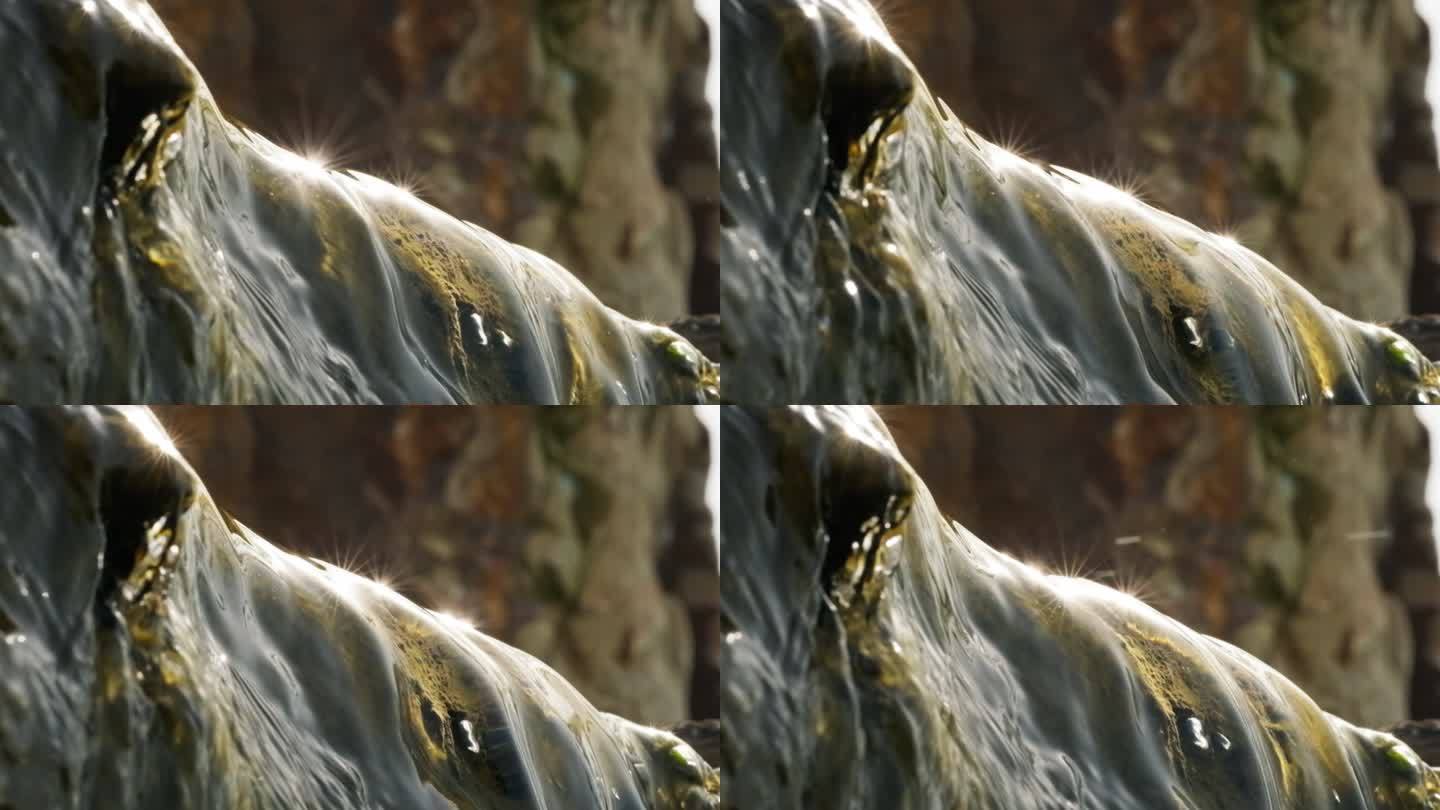 泉水消息瀑布慢镜头升格实拍