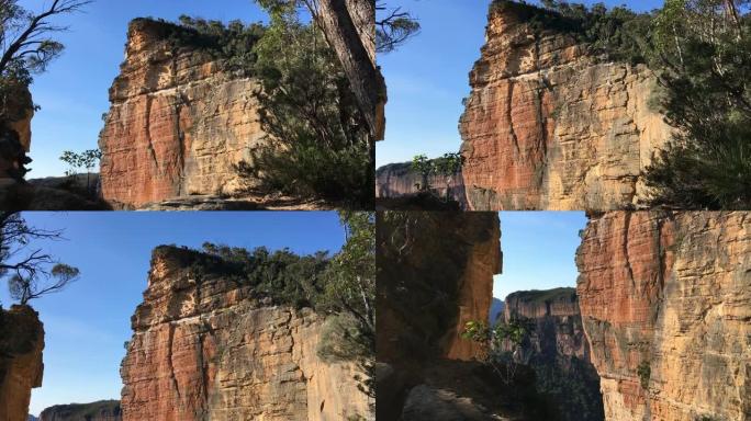 穿越澳大利亚悬岩峡谷的景色