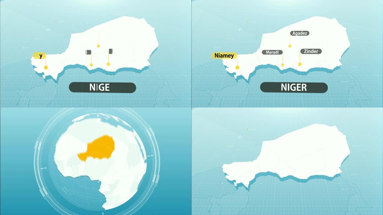 尼日尔地图