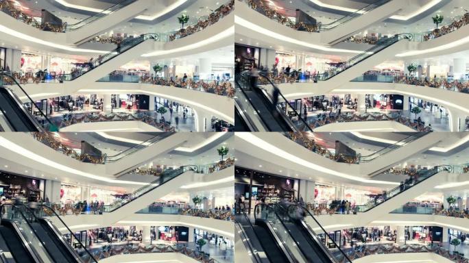曼谷泰国在最受欢迎的百货商店购物的时间间隔是泰国最新最大的购物中心的标志