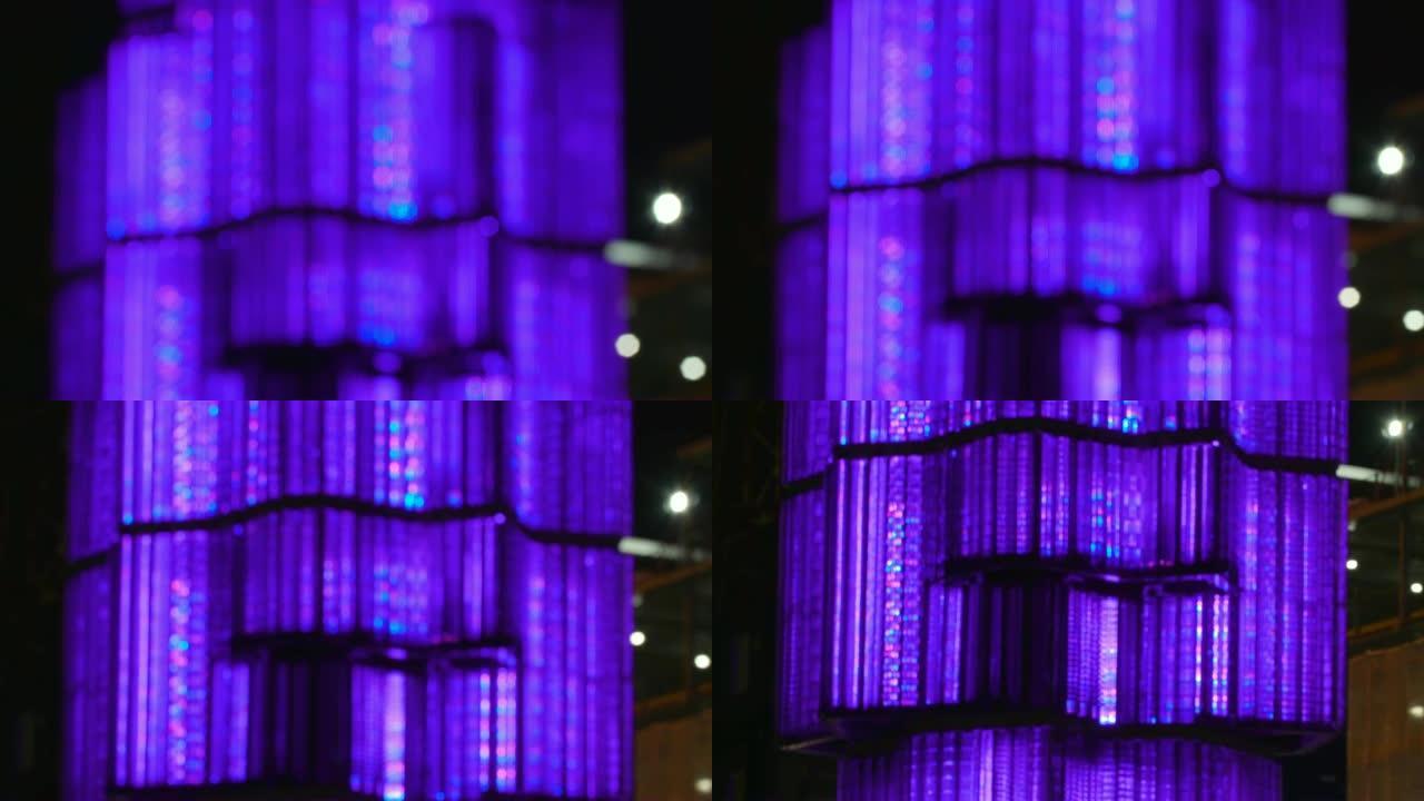 瑞典斯德哥尔摩紫光的模糊捕捉