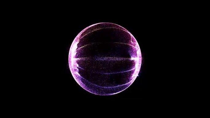 扭转紫色球体等离子体自旋