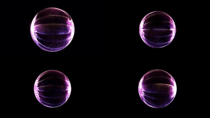 扭转紫色球体等离子体自旋