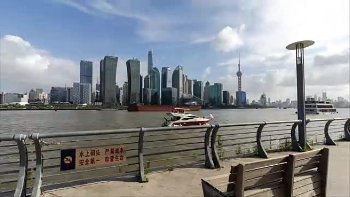 上海城市景观和天际线的时间流逝 (超流逝)