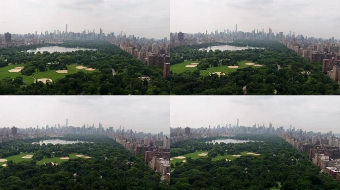 中央公园空中撤回纽约市曼哈顿草地