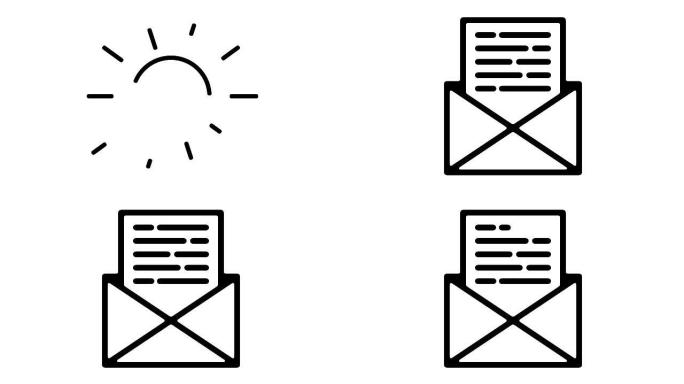 电子邮件线运动图形