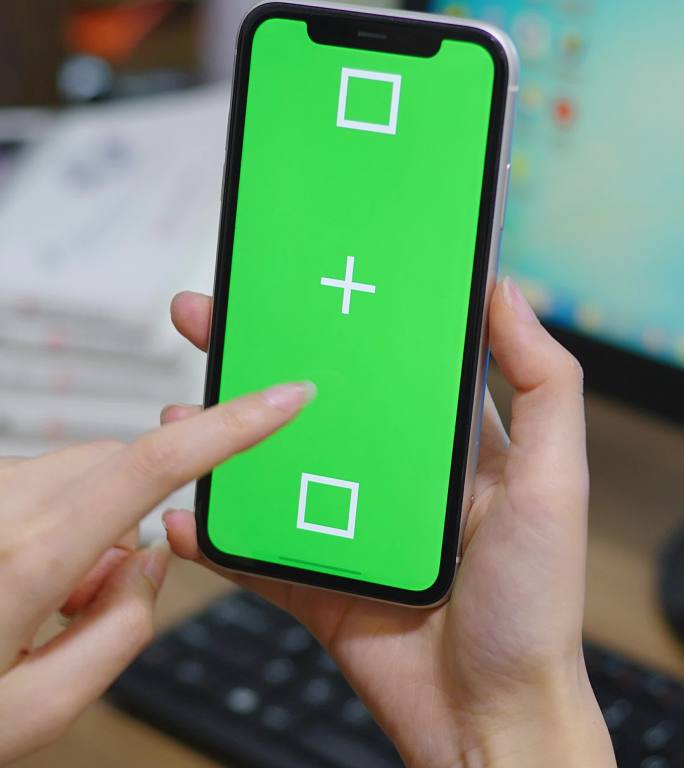 4K竖屏-点击手机绿幕素材（大合集）