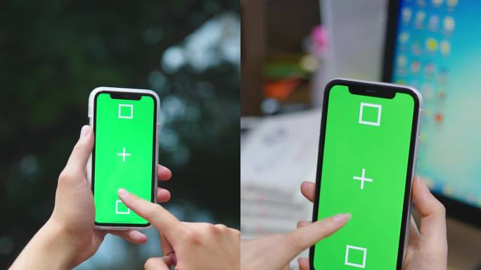 4K竖屏-点击手机绿幕素材（大合集）