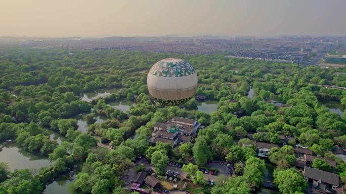 杭州 西溪湿地 热气球