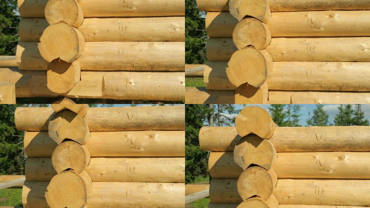 森林中的木制木结构