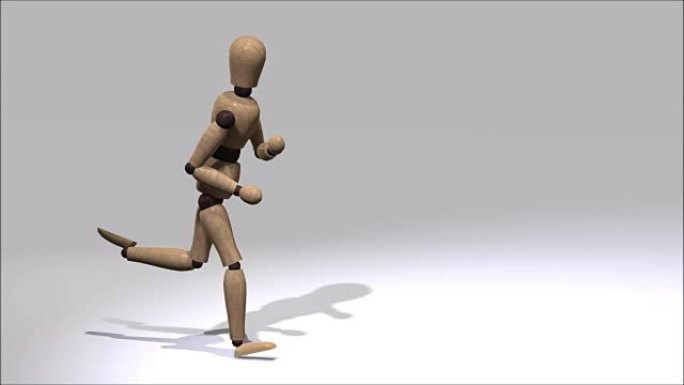 跑步人体模型的数字3D动画