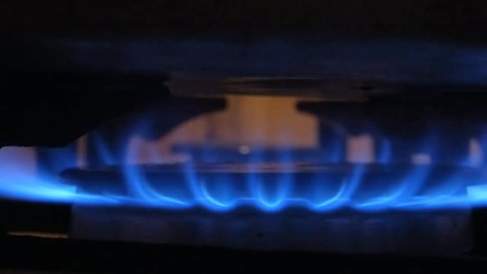 火焰蓝色炉灶火焰能量气体