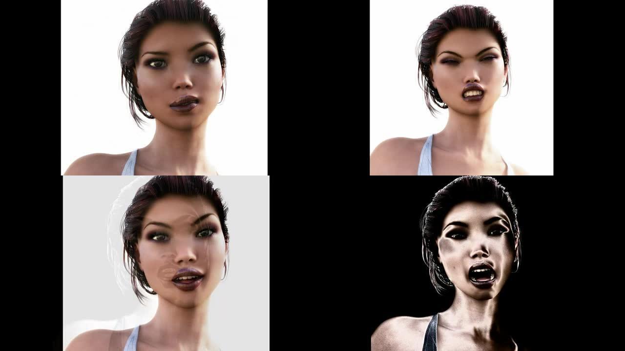 面部表情的数字3D动画