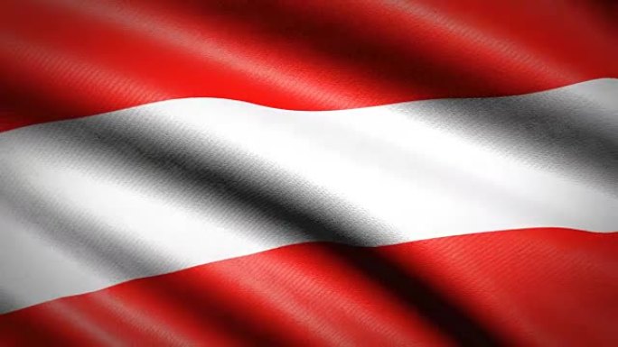 奥地利国旗。无缝循环动画。4k高清视频