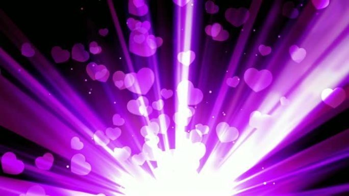 紫色爱情射线心