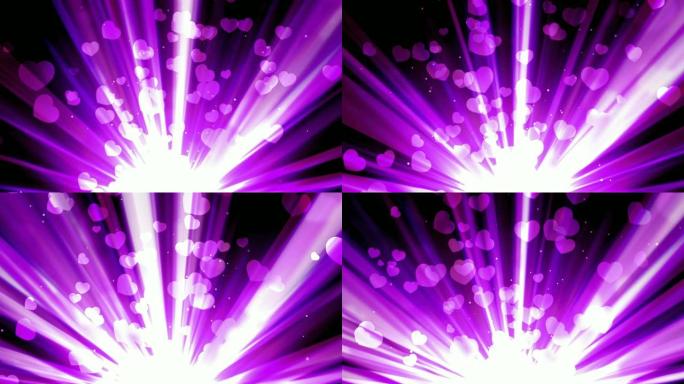 紫色爱情射线心