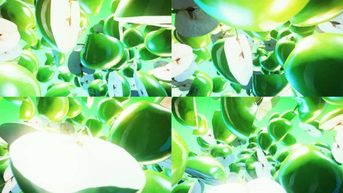 抽象CGI运动图形和蓝色背景