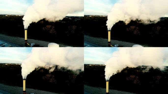 慢动作: 靠近污染和气候变化造成的烟雾堆积