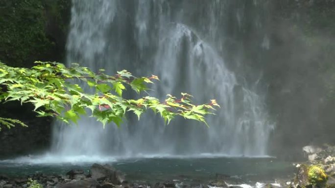 日本长野松本夏季曾五郎瀑布