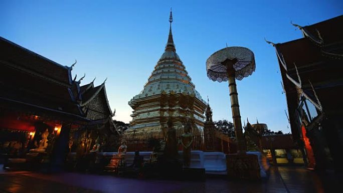 Wat Phra的日日夜夜，这意味着时间流逝-股票视频